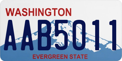 WA license plate AAB5011