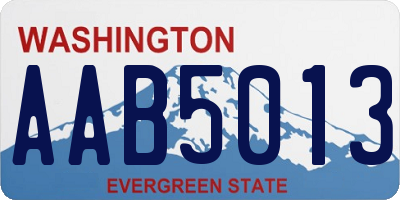 WA license plate AAB5013