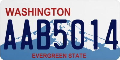 WA license plate AAB5014