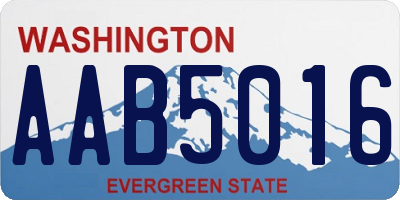 WA license plate AAB5016