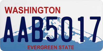 WA license plate AAB5017