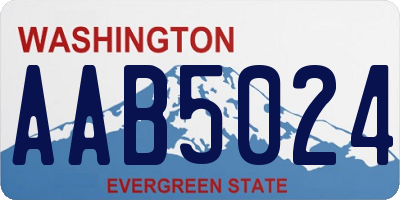 WA license plate AAB5024