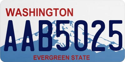 WA license plate AAB5025