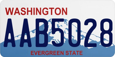 WA license plate AAB5028