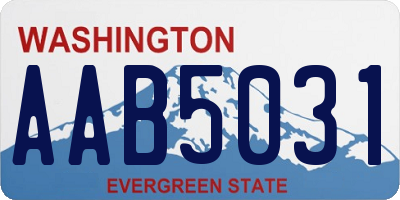 WA license plate AAB5031