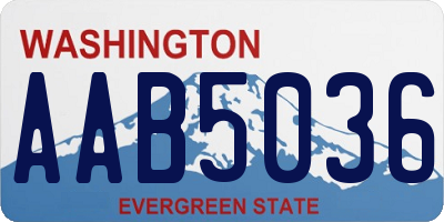 WA license plate AAB5036