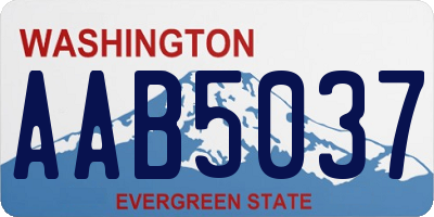 WA license plate AAB5037