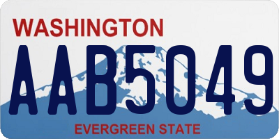 WA license plate AAB5049