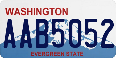 WA license plate AAB5052