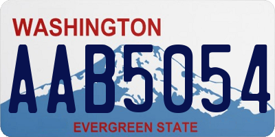 WA license plate AAB5054