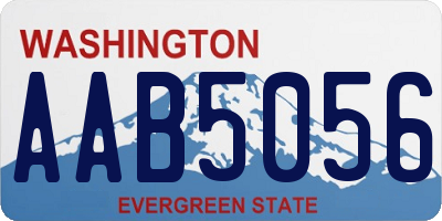 WA license plate AAB5056