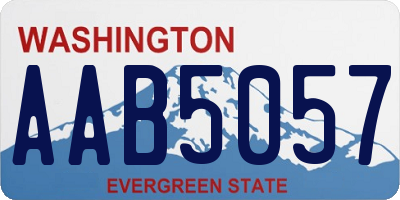 WA license plate AAB5057