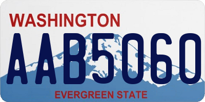 WA license plate AAB5060