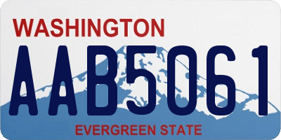 WA license plate AAB5061