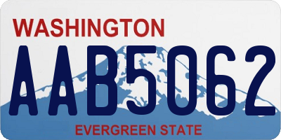 WA license plate AAB5062