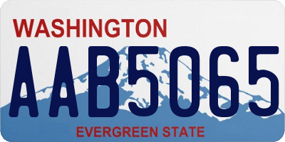 WA license plate AAB5065