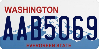 WA license plate AAB5069