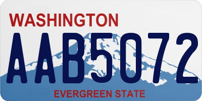 WA license plate AAB5072