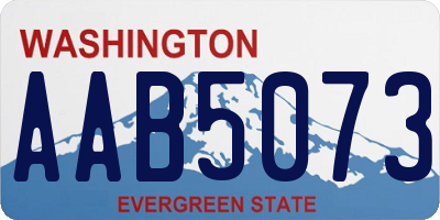 WA license plate AAB5073