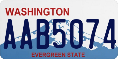 WA license plate AAB5074