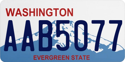 WA license plate AAB5077