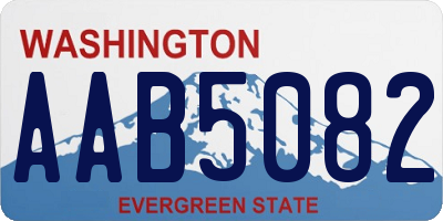 WA license plate AAB5082
