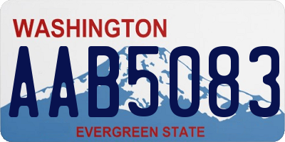 WA license plate AAB5083