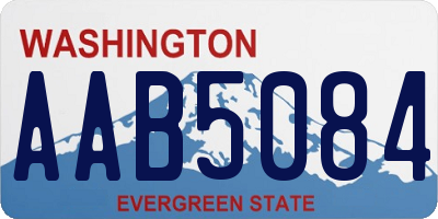 WA license plate AAB5084