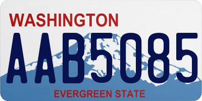 WA license plate AAB5085