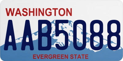WA license plate AAB5088