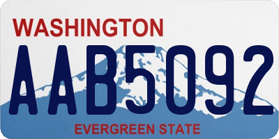 WA license plate AAB5092