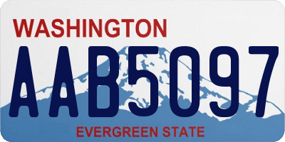 WA license plate AAB5097