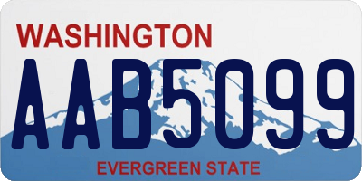 WA license plate AAB5099
