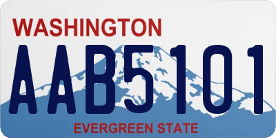 WA license plate AAB5101