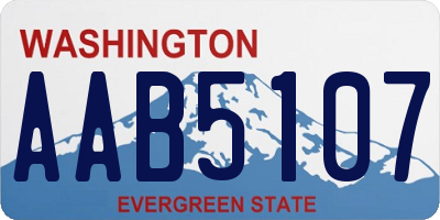 WA license plate AAB5107