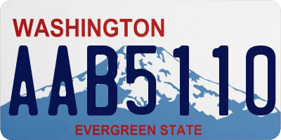 WA license plate AAB5110