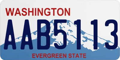WA license plate AAB5113