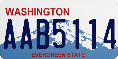 WA license plate AAB5114