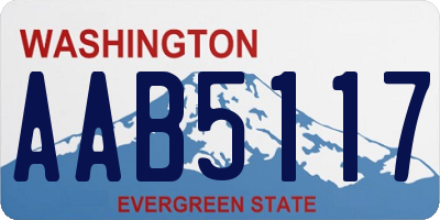 WA license plate AAB5117