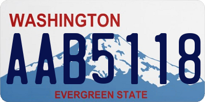 WA license plate AAB5118