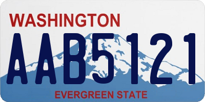 WA license plate AAB5121