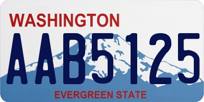 WA license plate AAB5125
