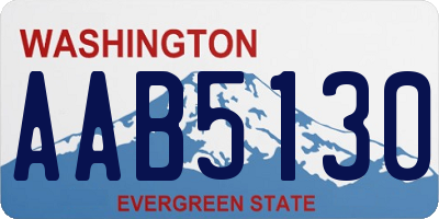 WA license plate AAB5130