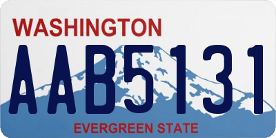 WA license plate AAB5131