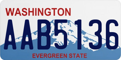 WA license plate AAB5136