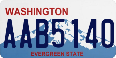 WA license plate AAB5140