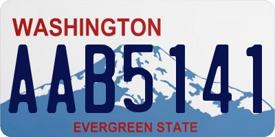 WA license plate AAB5141