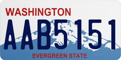 WA license plate AAB5151