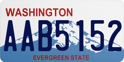 WA license plate AAB5152