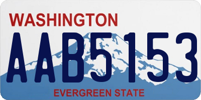 WA license plate AAB5153